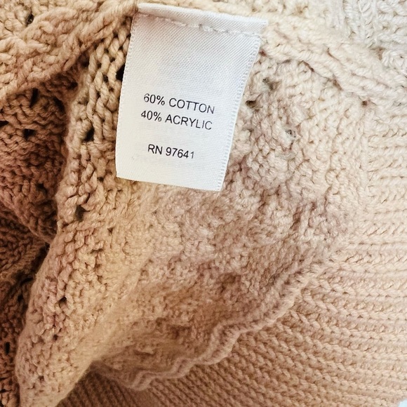 J. Jill Cable Knit Button‎ Front Cardigan Sweater Shrug Size Medium Summer - Picture 6 of 9
